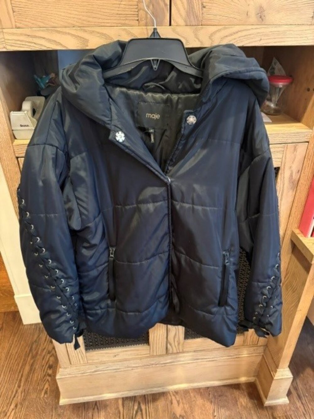 Maje Guelone Quilted Hooded Puffer Jacket